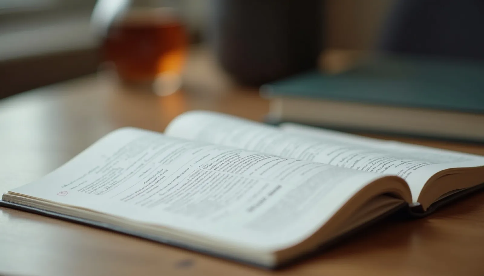 Close-up of German language textbook and notebook on desk